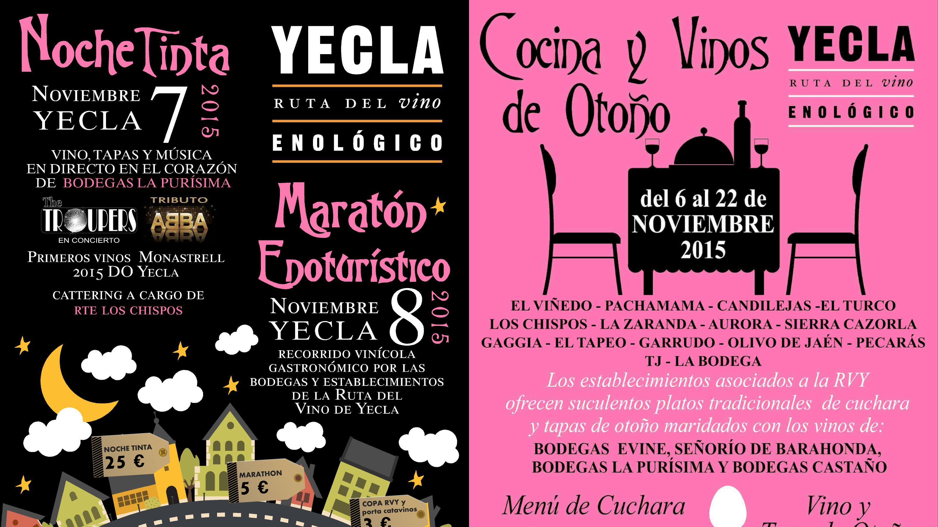 Día del enoturista, Noche Tinta y menú cuchara 2015