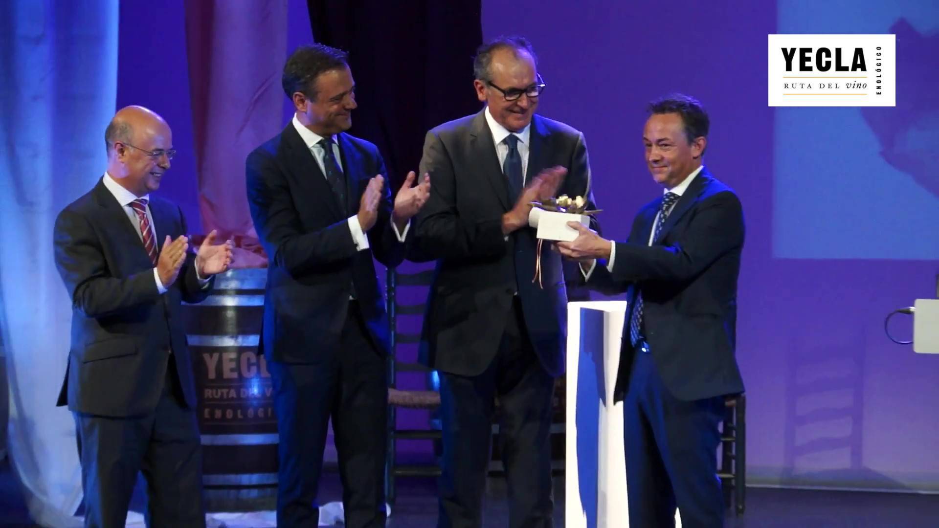 El periodista Sergio Sauca, Enoturista del Año 2016. Feria del Vino de Yecla.