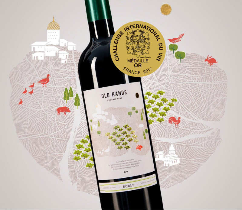 Old Hands roble 2015, ha logrado la medalla de oro en el Challenge International du Vin