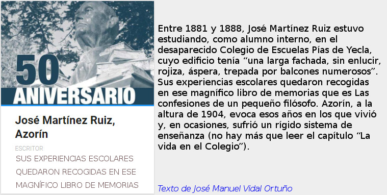 Colegio de Escuelas Pías de Yecla en la Voluntad de Azorín