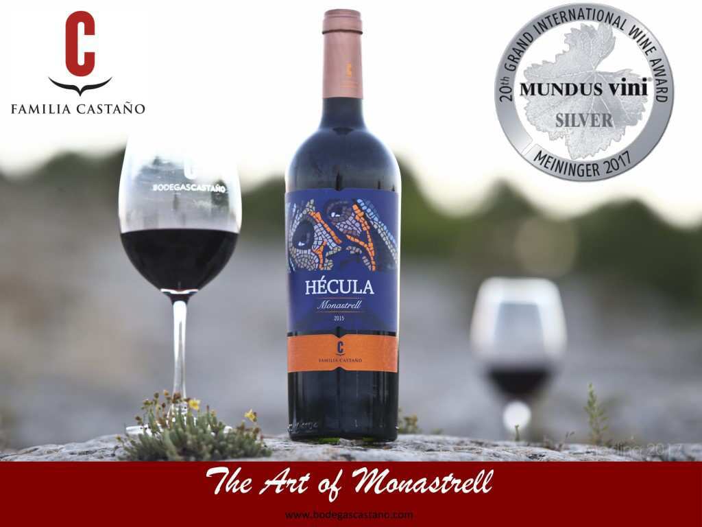 Hécula Monastrell 2015 con esta plata en las Catas de Primavera del prestigioso concurso alemán, Mundus Vini 2017.