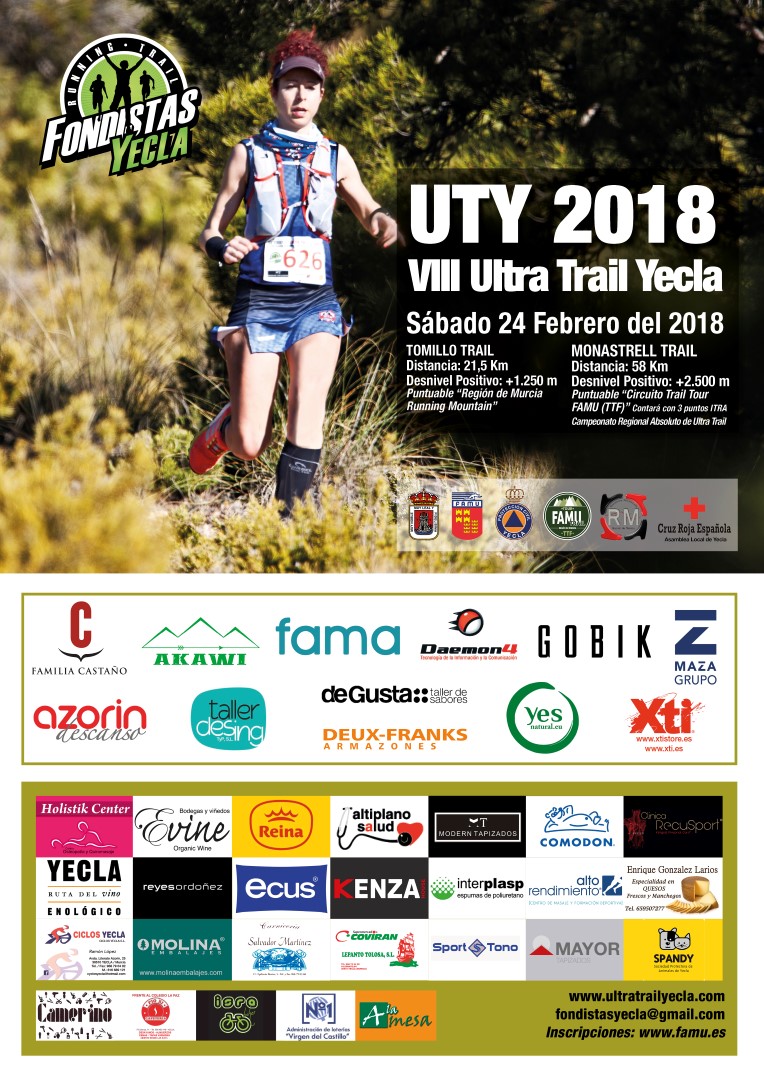 Cartel de VIII Ultra Train Yecla 2018