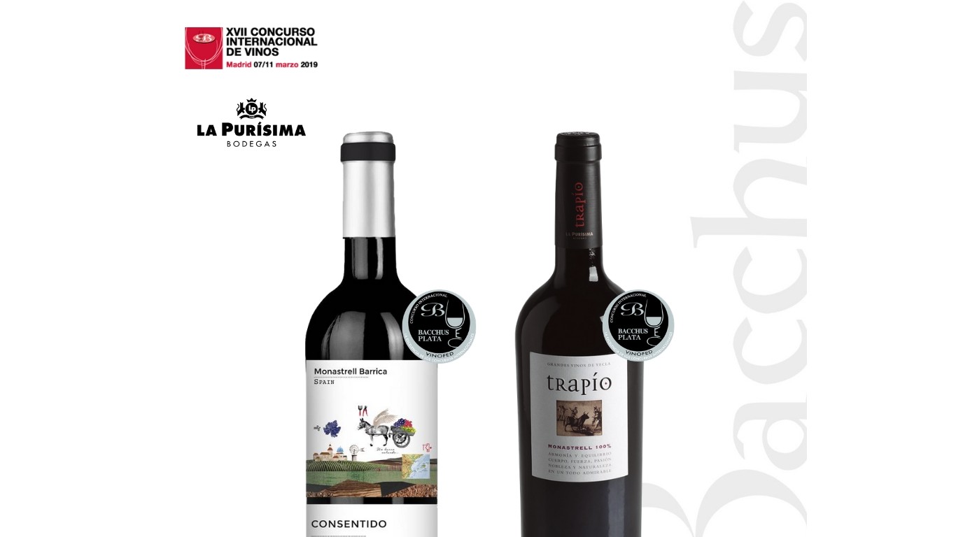 Bodegas La Purísima obtiene dos medallas de plata en los Premios Bacchus 2019