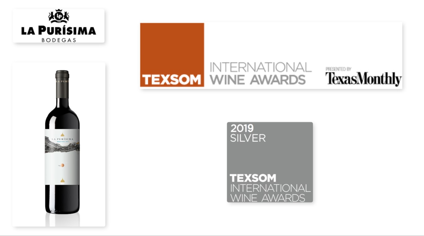La Purisima Monastrell medalla de plata en Texsom International wine Awards 2019