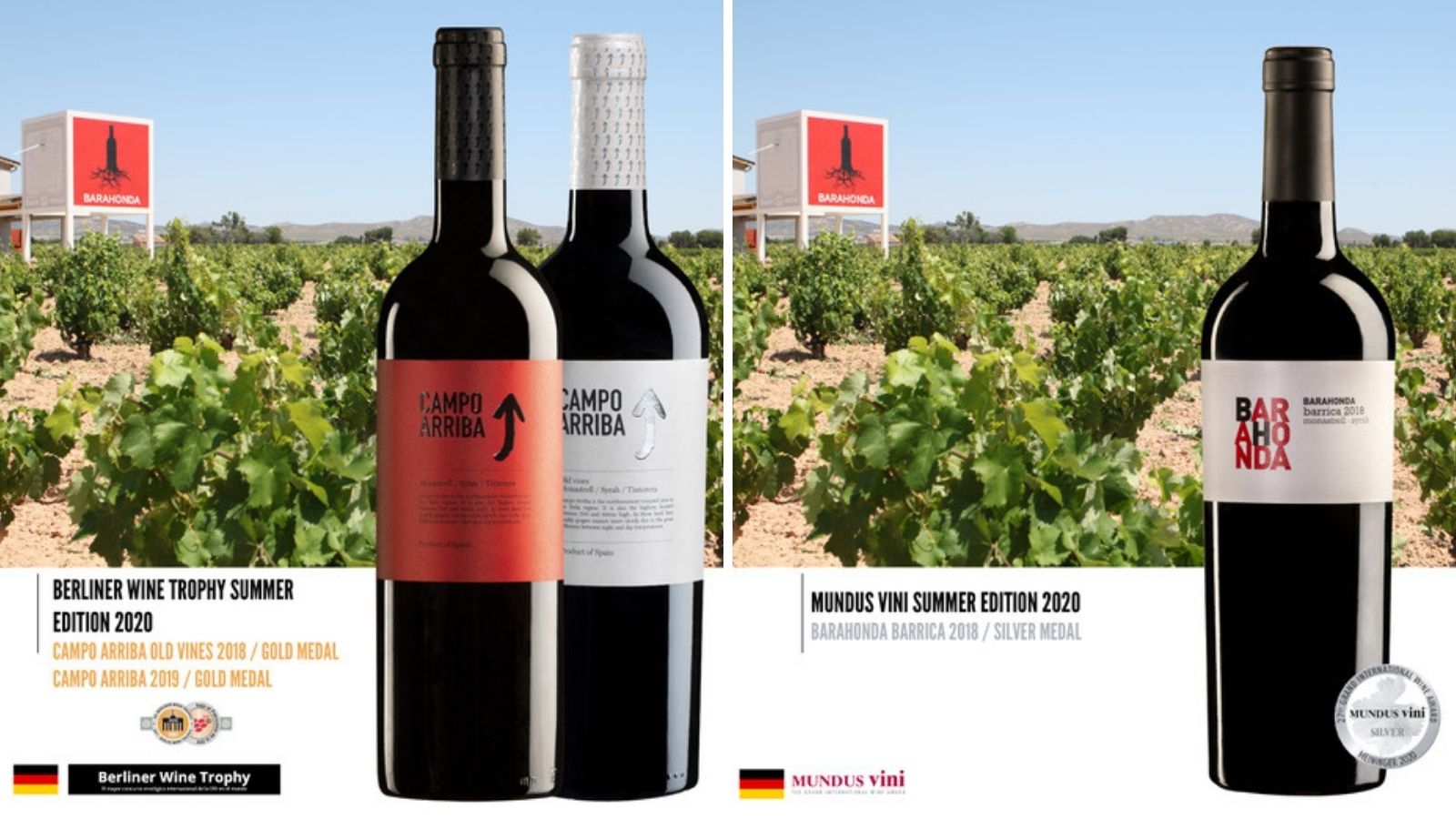 Tres vinos de Barahonda han sido premiados en Alemania