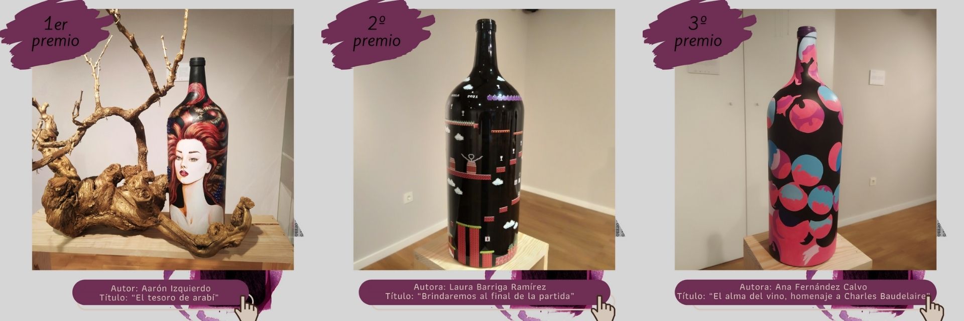 Ganadores del I concurso de intervención de botellas de vino salmanazar